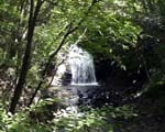神秘的な竪琴の滝
